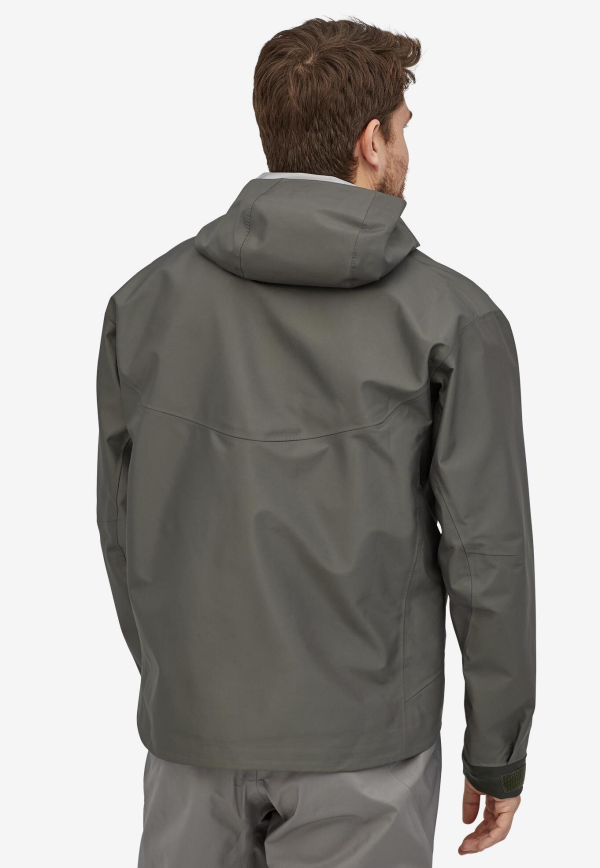 Patagonia River Salt Jacket Forge Grey Model Back Patagonia River Salt Jacket Forge Grey Model Back